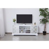 Elegant Decor 60 In. Mirrored Tv Stand In White MF801WH